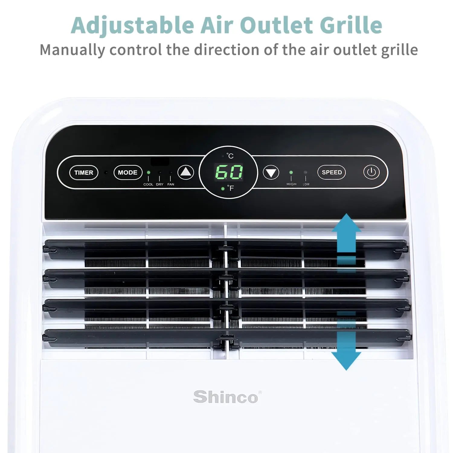Shinco 8,000 BTU Portable Air Conditioner, AC Unit with Built-in Cool, Dehumidifier & Fan Modes for Room up to 200 sq.ft