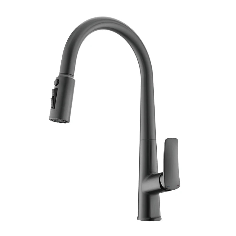 VGX Filter Water Kitchen Faucet Dual Spout Pure Drinking Water Tap Pull Out Kitchen Sink Mixer Faucet Gourmet Brass Crane Gold