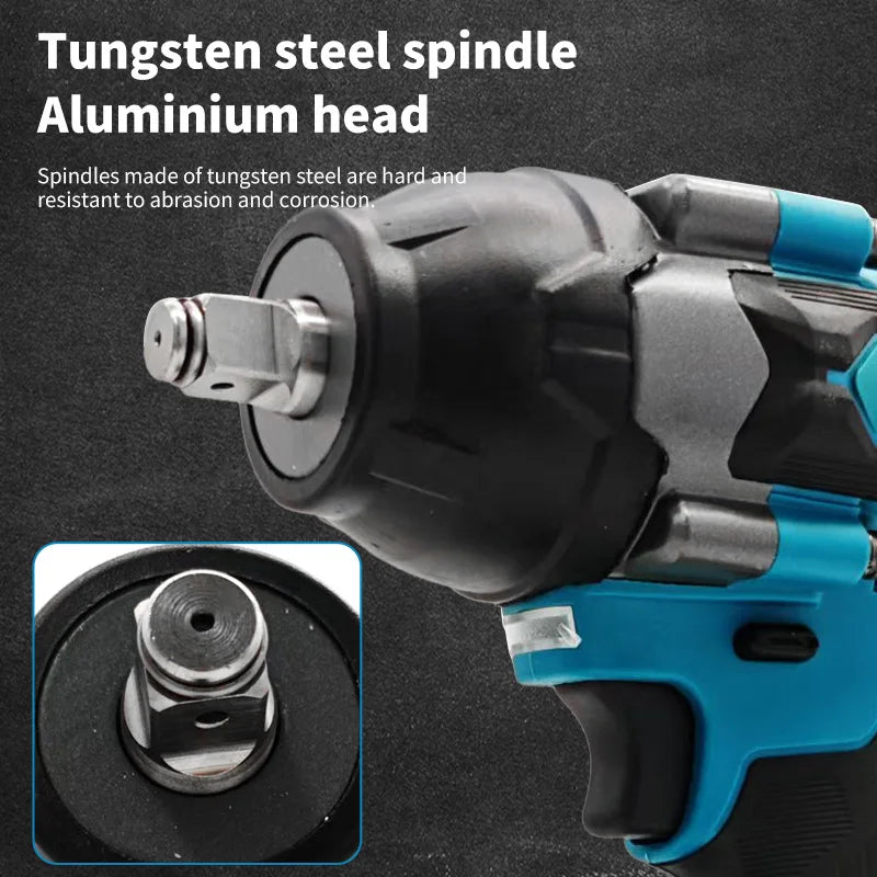 1800N.M Torque Brushless Electric Impact Wrench Cordless Electric Wrench 1/2 inch for Makita 18V Battery Pins Screwdriver Tools