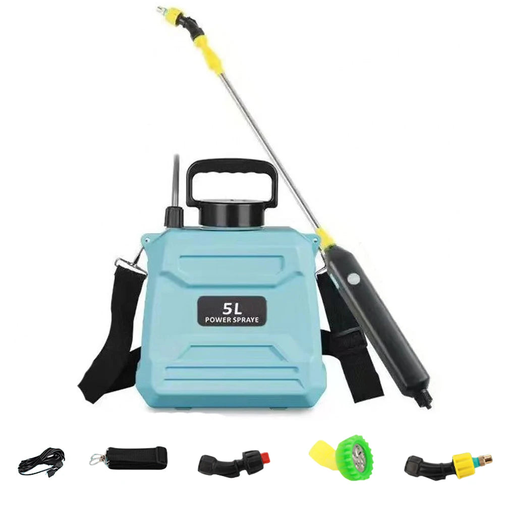 Shoulder Pesticide Sprayer 5L Electric Backpack Sprayer USB Rechargeable Automatic Sprayer Bottle 3 Modes for Garden Irrigation