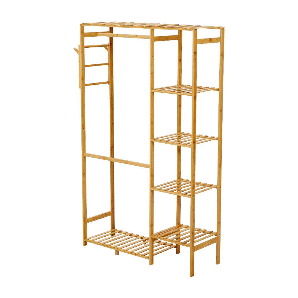Wooden Clothes Rack with Hooks Coat Rack for Bedrooms Entryways Dressing Rooms