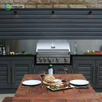 Customized New Outdoor Kitchen Stainless Steel Cabinet Modern Style with BBQ Grill and Sink