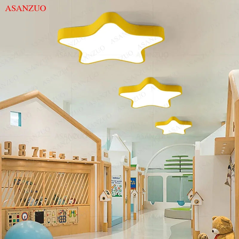 Macaron Star LED Ceiling Light – Kids' Bedroom Lamp | AlluCanFind