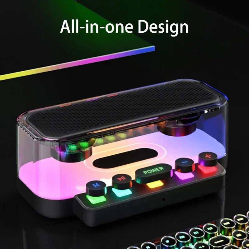 Z6 Wireless Bluetooth Speaker with HiFi Stereo Sound, Long Hours Playtimes with Colorful Lights