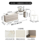 Minimalist bedroom dresser, storage cabinet, retractable bedside chest of drawers, dressing table, folding mirror