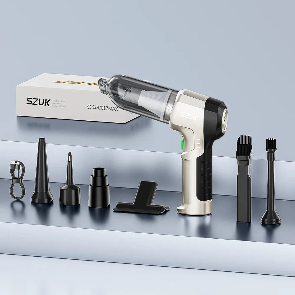 SZUK High Pressure Car Vacuum Cleaner Portable Handheld Mini Vacuum Cleaner Cordless Strong Suction Car Cleaner Home Appliance