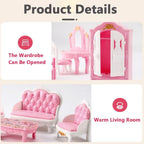 Hot Sale Cute Kawaii Pink 10 Items/Lot Miniature Dollhouse Furniture Accessory Kids Toys Kitchen Cooking Things For Girl Gifts