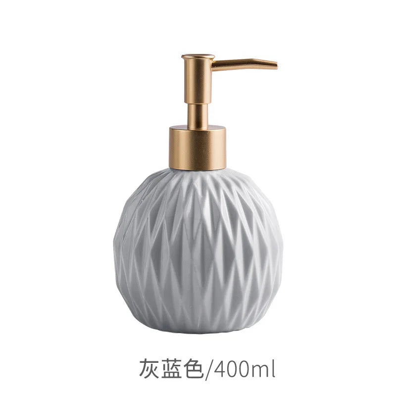 Ceramic Bathroom Reusable Soap Dispenser Lotion Bottles Liquid Pump Bottle Lotion Dispenser Soap Dispenser Bathroom Decoration
