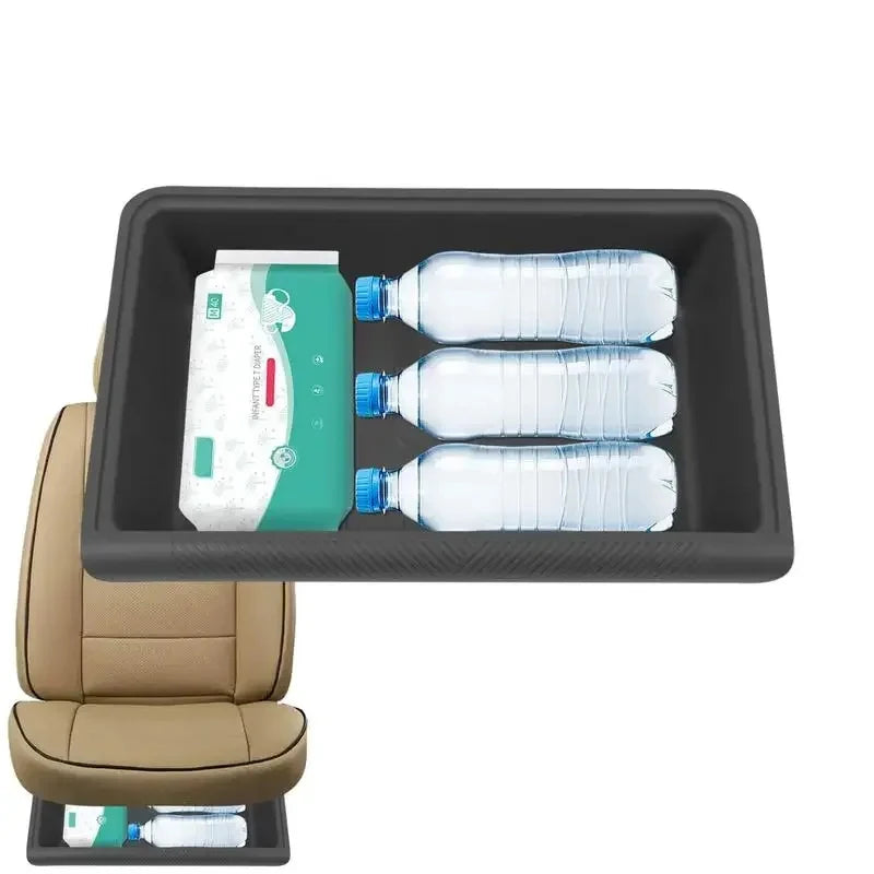 For Tesla Model Y Under Seat Storage Box Case Car Seat Organizer Vehicle Underseat Drawer Holder for Tesla Model Y Interior Tray