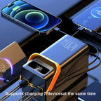 30000mAh 60000mAh Portable Power Bank 120W Fast Charging Power Station Emergency Power Bank LED Charger for Home Camping Phone