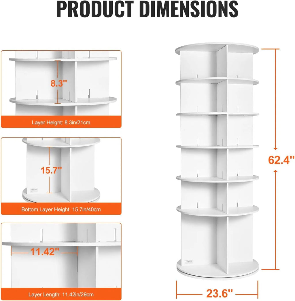 6-Tier Rotating Shoe Rack