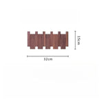 Walnut Wall Hanging Coat Racks Wall Entry Door Porch Hanging Coat Rack Perforated Solid Wood Creative Piano Keys Clothes Hook