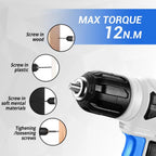 DEKO 126-Piece Home Tool Kit - 8V Blue Cordless Drill & Hand Tool Set for Women | AlluCanFind