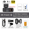Dash Cam Dual Lens 4K UHD Recording Car Camera DVR Night Vision Video