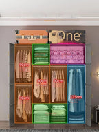 New Simple Wardrobe Clothes Assembly Plastic Collapsible Sturdy Dustproof Cabinets Dressers Cube Storage Locke Closet Furniture