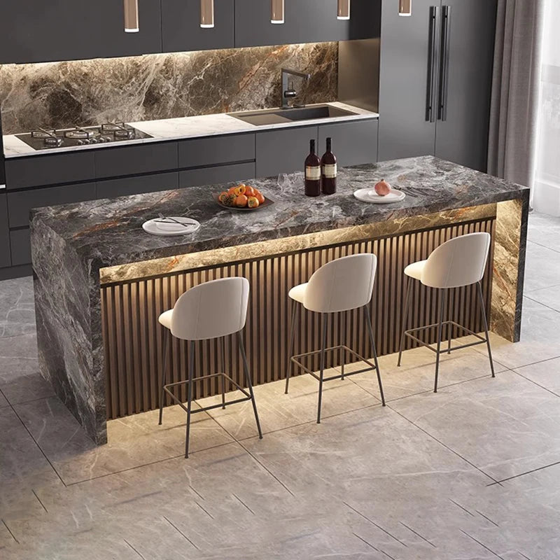 Marble Top Luxury Kitchen Islands Italian Trendy Elegant Rustic Kitchen Islands Glamour Modern Islas De Cocina Mueble Furniture