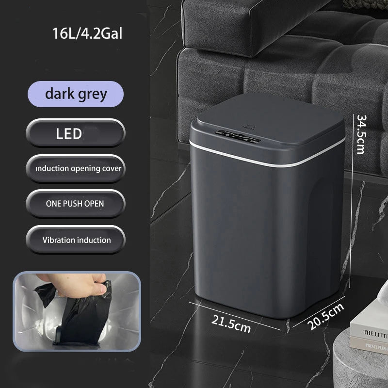 Automatic Paper Basket Touch Trash Bin for Kitchen Home Accessories Dustbin Bucket Intelligent Sensor Trash Can Smart Induction