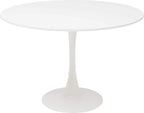 110CM White Round Table Fixed Gina Kitchen Dining Room Living Room Nordic Modern Style Furniture Small Balcony Table