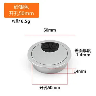 Dual Usb 50 53 60 80mm Wire Hole Cover Round Home Office Table Outlet Port Line Box Computer Desk Cord Grommet Cable Organizer