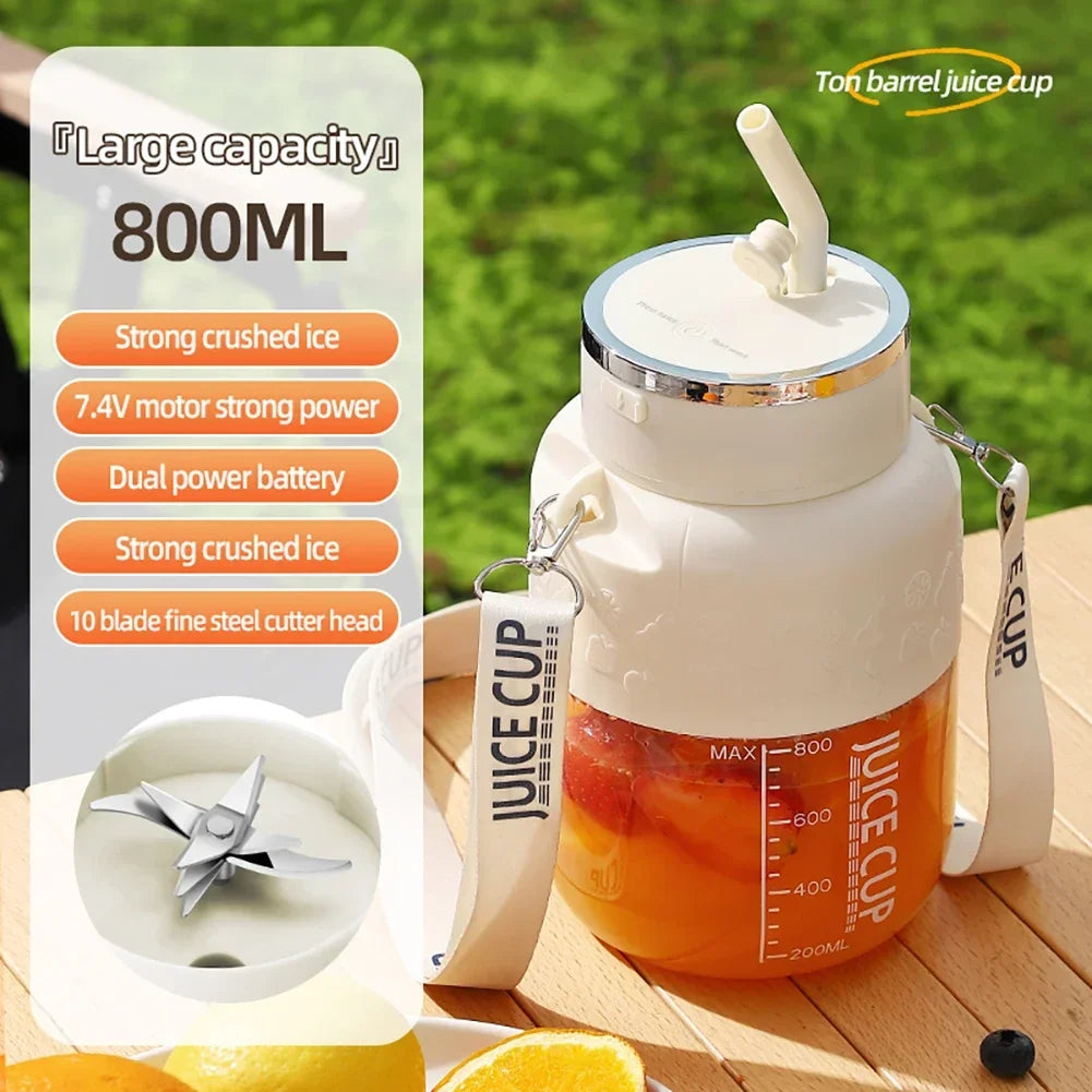 2025 800ML High-capacity Electric Blenders 6/12 Blades 1200mah Juice Maker Blender Cup Smoothies/Ice Fruits/Nuts Blender Bottle