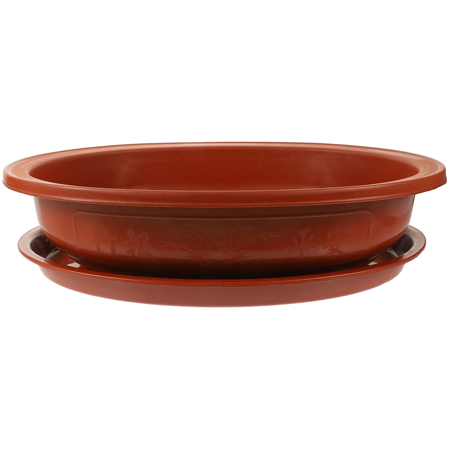 Oval Plastic Flower Pot Breathable Planter With Drainage Holes For Bonsai Indoor Gardening Flower Pots Planters Household