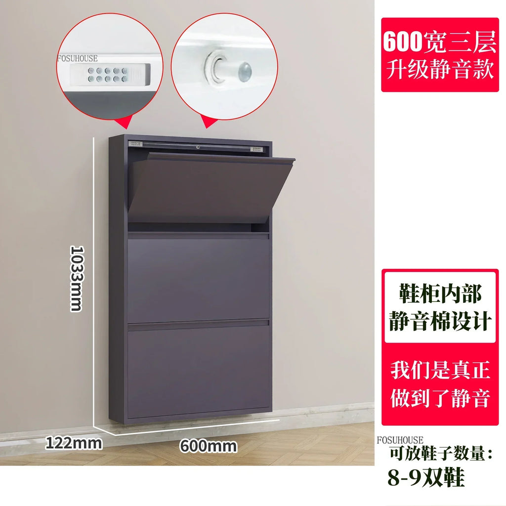 Narrow Shoe Rack Home Aesthetic Living Room Furniture Tilted Vertical Wooden Storage Hallway Shoe Cabinets n