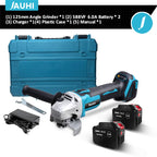 JAUHI 125mm Brushless Angle Grinder 4 Gears Cordless Grinding Machine Cutting Woodworking Power Tools For Makita 18V Battery