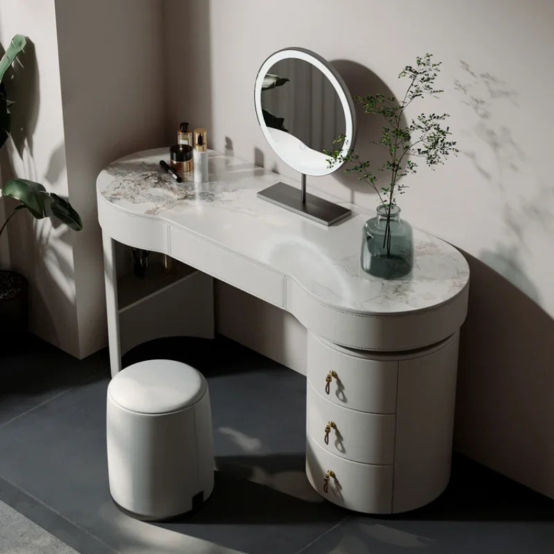 Girls Baby Mirror Dresser Table Sets Waterprrof Nordic Storage Dressing Table Wood Women Coiffeuse De Chambre Bedroom Furniture