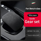 For Mercedes-Benz A-Class/CLA-Class/AMG 2019 to Present Alcan tara Gear Shift Knob Cove Car Gearshift Handle Protective Shell