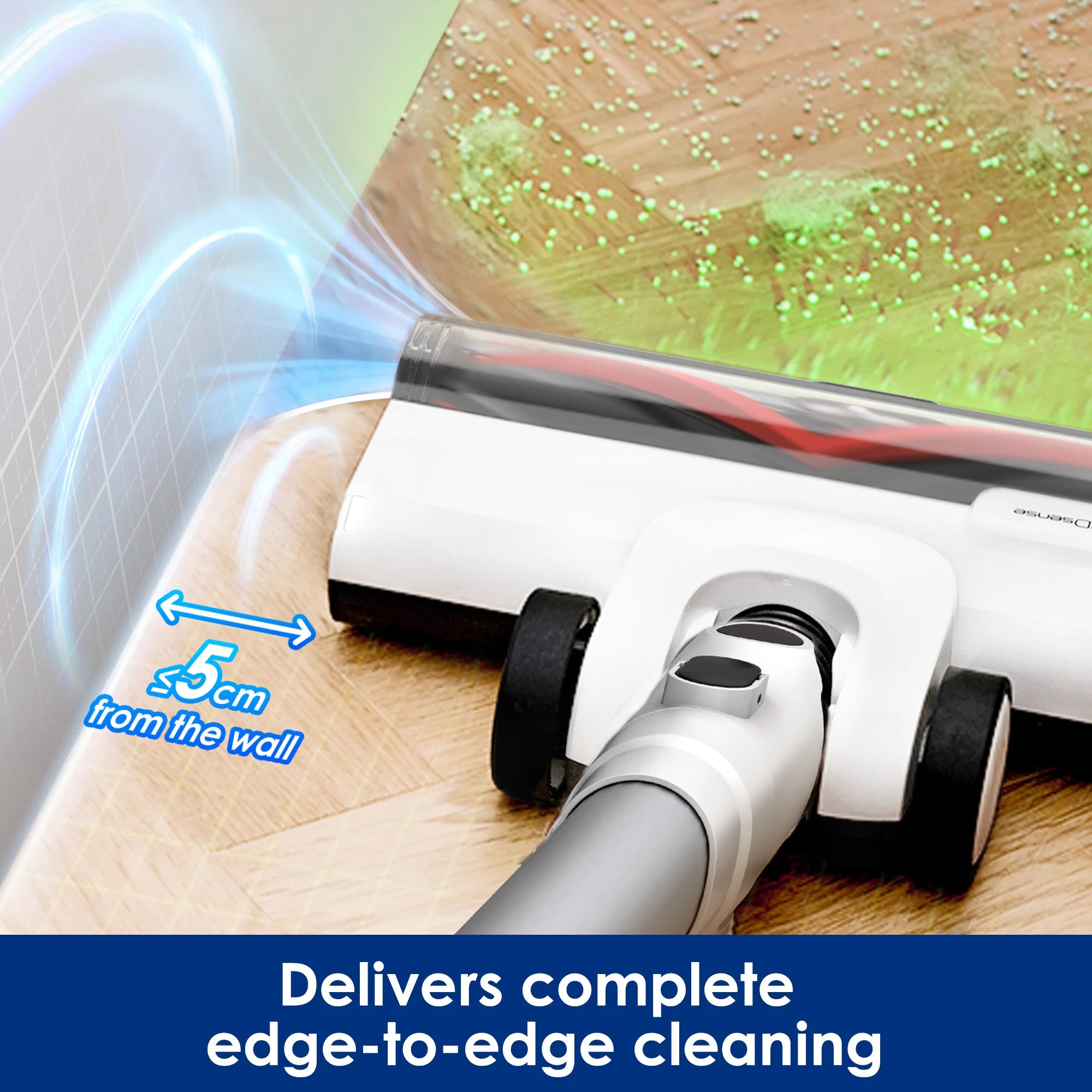 Tineco Pure ONE A50S Cordless Stick Vacuum Cleaner, 185W Suction, 70Min Runtime, 1L Larger Dustbin, 3DSense Power Brush