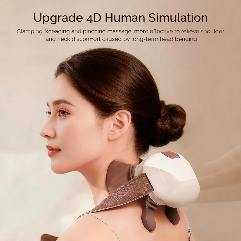 Neck Shoulder Massager Kneading Shiatsu Massager Shawl Kneading Spine Back Muscle Relaxer Trapezius Neck and Shoulder Massage
