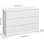 6 Drawer Double Dresser, White Dresser, Modern 6 Chest of Drawers with Deep Drawers, Wide Storage Organizer Cabinet