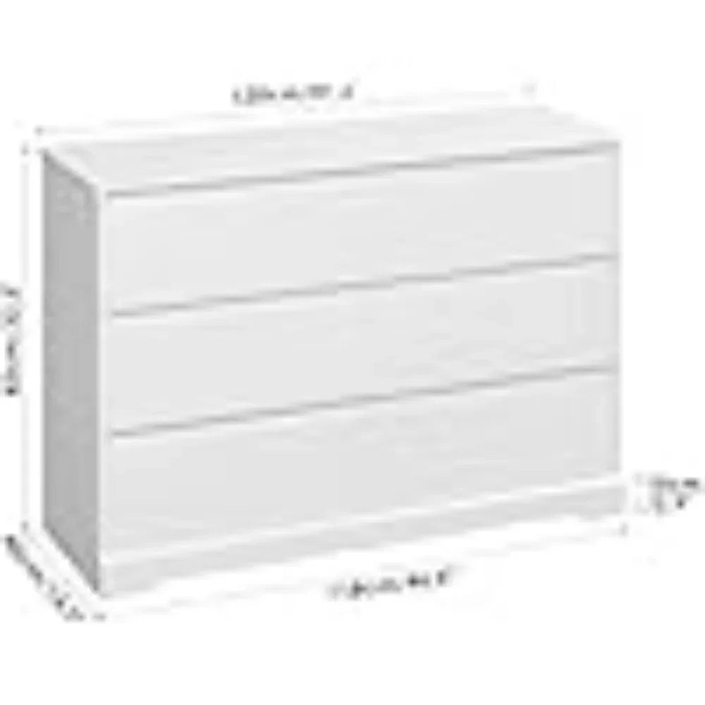 6 Drawer Double Dresser, White Dresser, Modern 6 Chest of Drawers with Deep Drawers, Wide Storage Organizer Cabinet