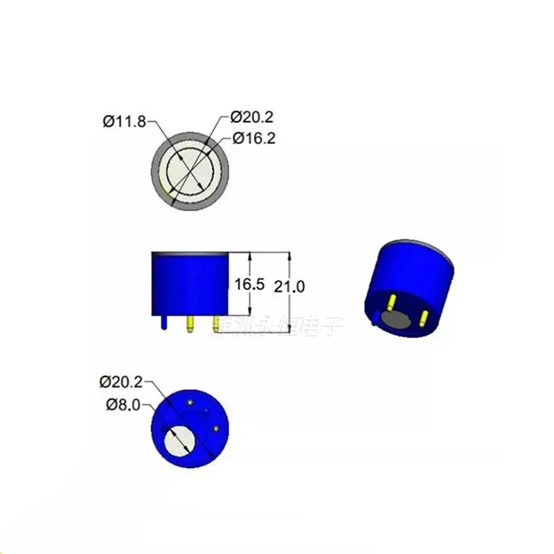 New O2 oxygen sensor AO-03 AO3 A03 compatible 4OXV 4OX-V 4OXV-2 high quality gas sensor