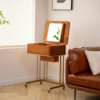 Portable Adult Vanity Table Nordic Woman Wheels Storage Unique Bedroom Dressers Makeup Desk Mirror Penteadeira Furniture Home