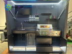 Outdoor Bbq Kitchen With Shed Integrated Storage House For Backyard Patio Grilling And Outdoor Cooking Activities