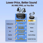 ERAZER XT80pro TWS AI Bluetooth Earphones Sports Wireless Headphones Touch Control Earhooks Headsets Active Noise Cancellation