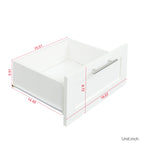 High wardrobe and kitchen cabinet with 2 doors, 2 drawers and 5 storage spaces,white