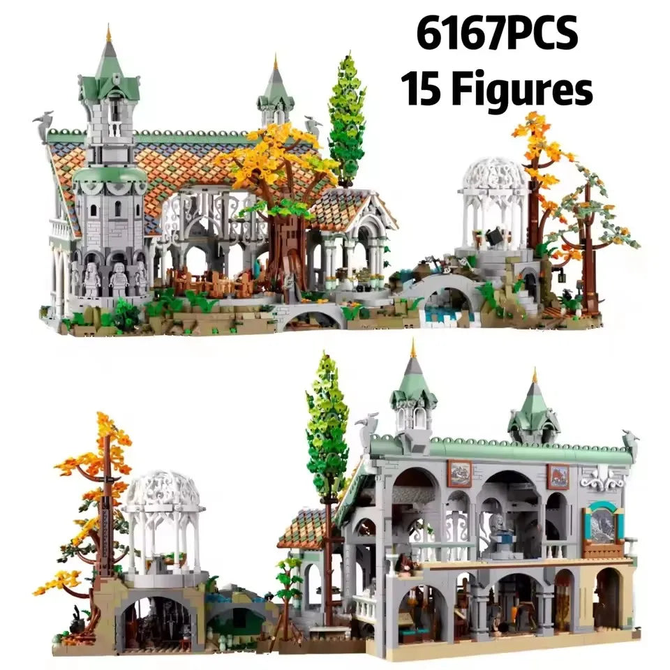 6167pcs Film Series of the Rings Street View Building Blocks Model Compatible 10316 Style Bricks Toy Kid Gifts