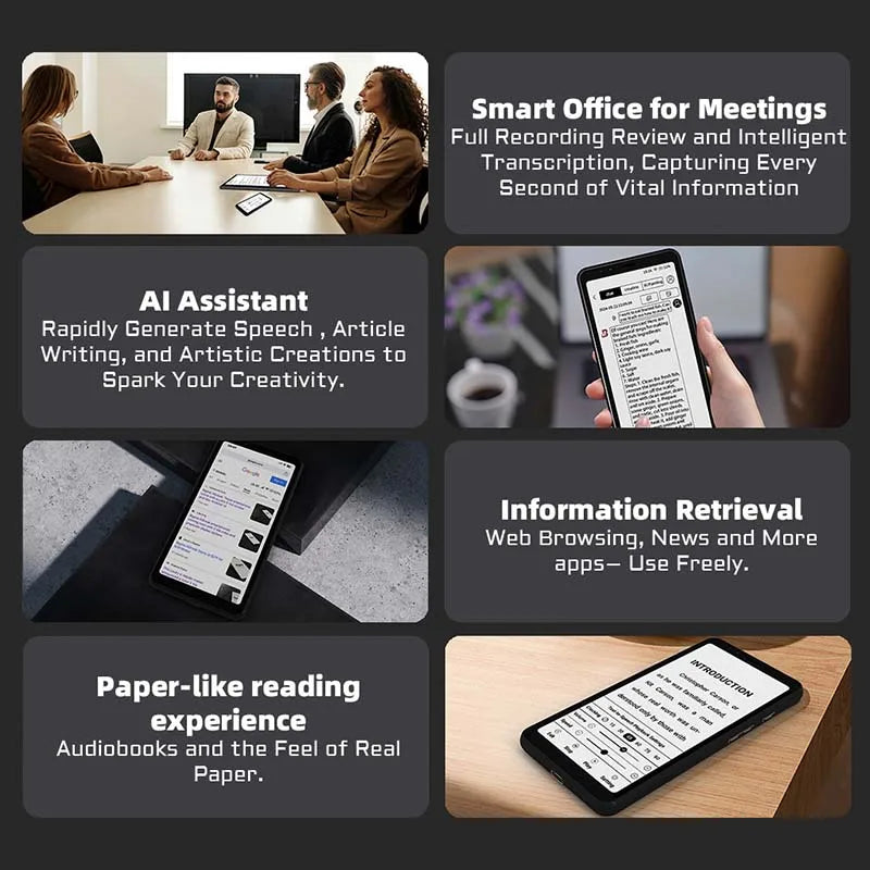 Bigme Hibreak ereader, 5.84'' e-ink eBook reader, 36-level adjustable front light, Android 11 open system, dual camera e-book