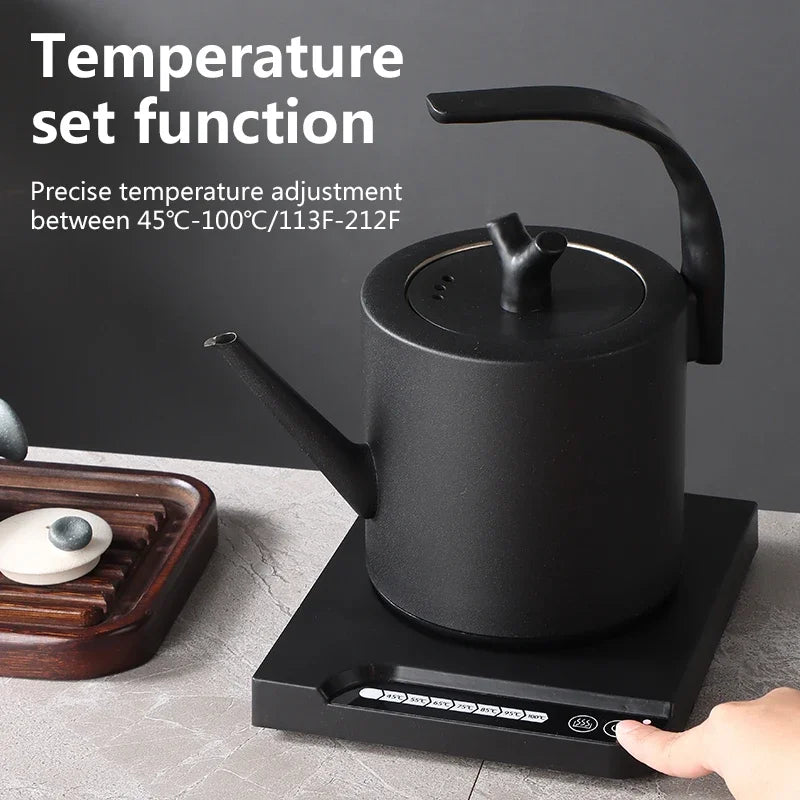 1000W Electric Kettle Portable Travel Intelligent Constant Temperature Coffee Tea Kettle 304 Stainless Steel Water Boiler