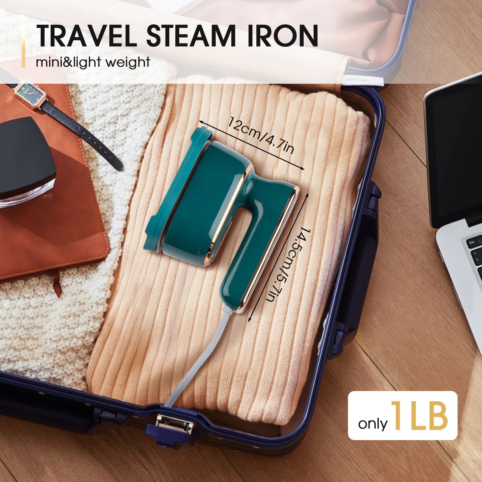 Handheld ironing machine (with steam brush), intelligent LCD electric