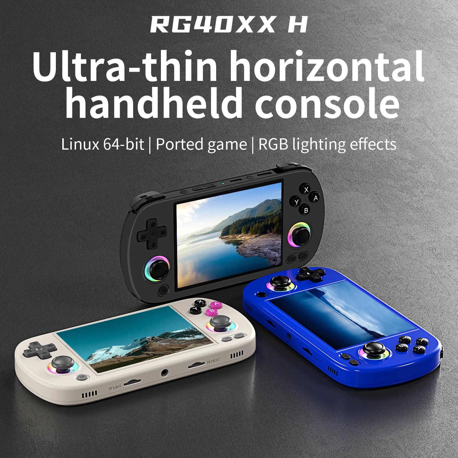 RG40XX H Handheld Game Console - 4.0" IPS Screen, Linux Retro Gaming 5K+ Games, RGB Light | AlluCanFind