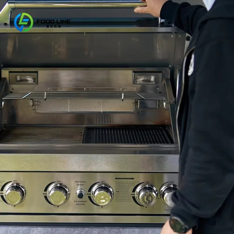 Customized Wholesale Stainless Steel Outdoor Kitchen Gas Grill Kitchen Cabinet and BBQ Grill