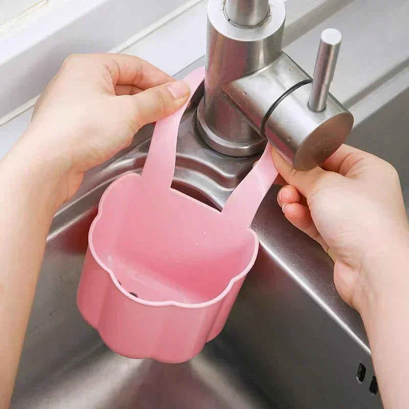 Kitchen Sink Drain Basket Bathroom Soap Sponge Holder Hanging Storage Basket Kitchen Accessories kitchen sink holder