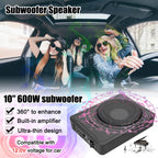 10inch Car Subwoofer 800W Stable Performance Aluminum Alloy Housing Subwoofer for 12V Car Truck Marine Boat