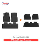 Floor Mats For Tesla Model Y 2025+ Juniper TPE All-Weather Waterproof Trunk Mat Liner Non-Slip Car Interior Protection