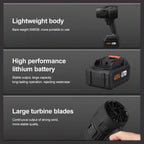 High power violent turbofan rechargeable dry car wireless dust blower portable outdoor leaf dust collector mini turbofan