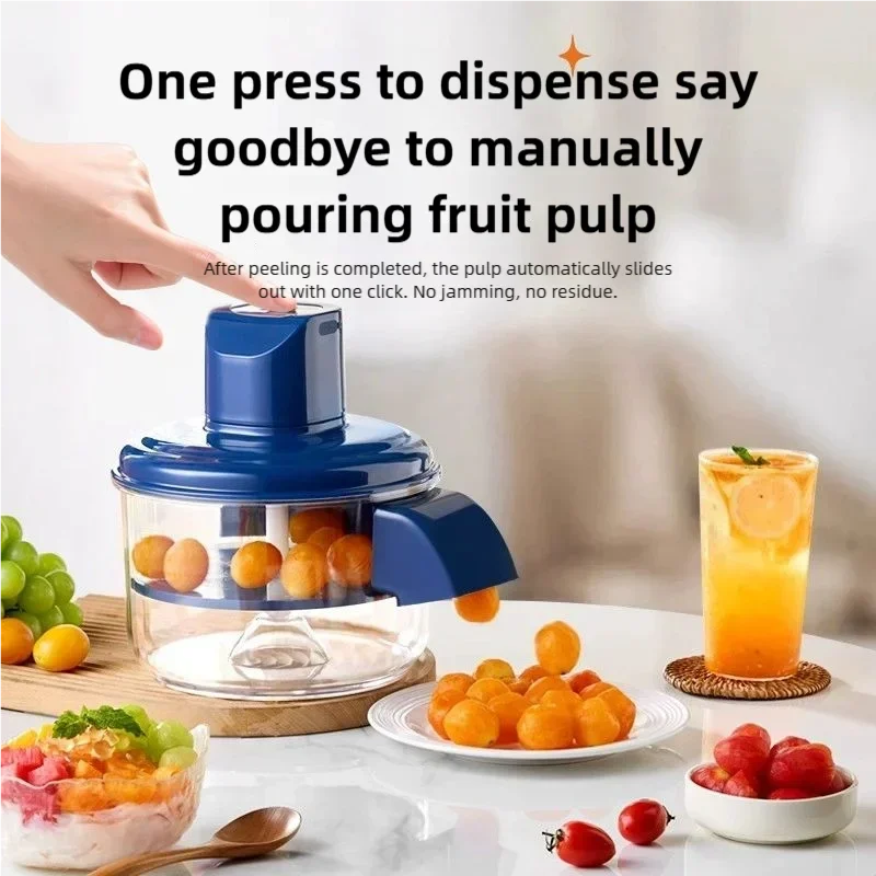 TINSOL New Electric Grape Peeler Automatic Mini Fruit Peeling Tool Smart Vegetable & Fruit Peeler Kitchen Peeling Wonder