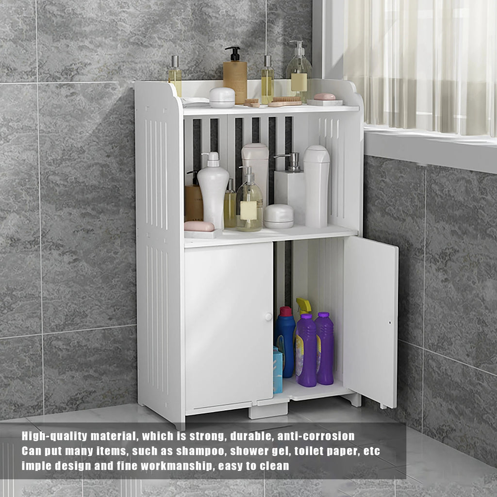 Floor Cabinet Waterproof Bathroom Organizer Shelf Strong for Shampoo for Toilet Paper for Entrance for Kitchen for Shower Gel